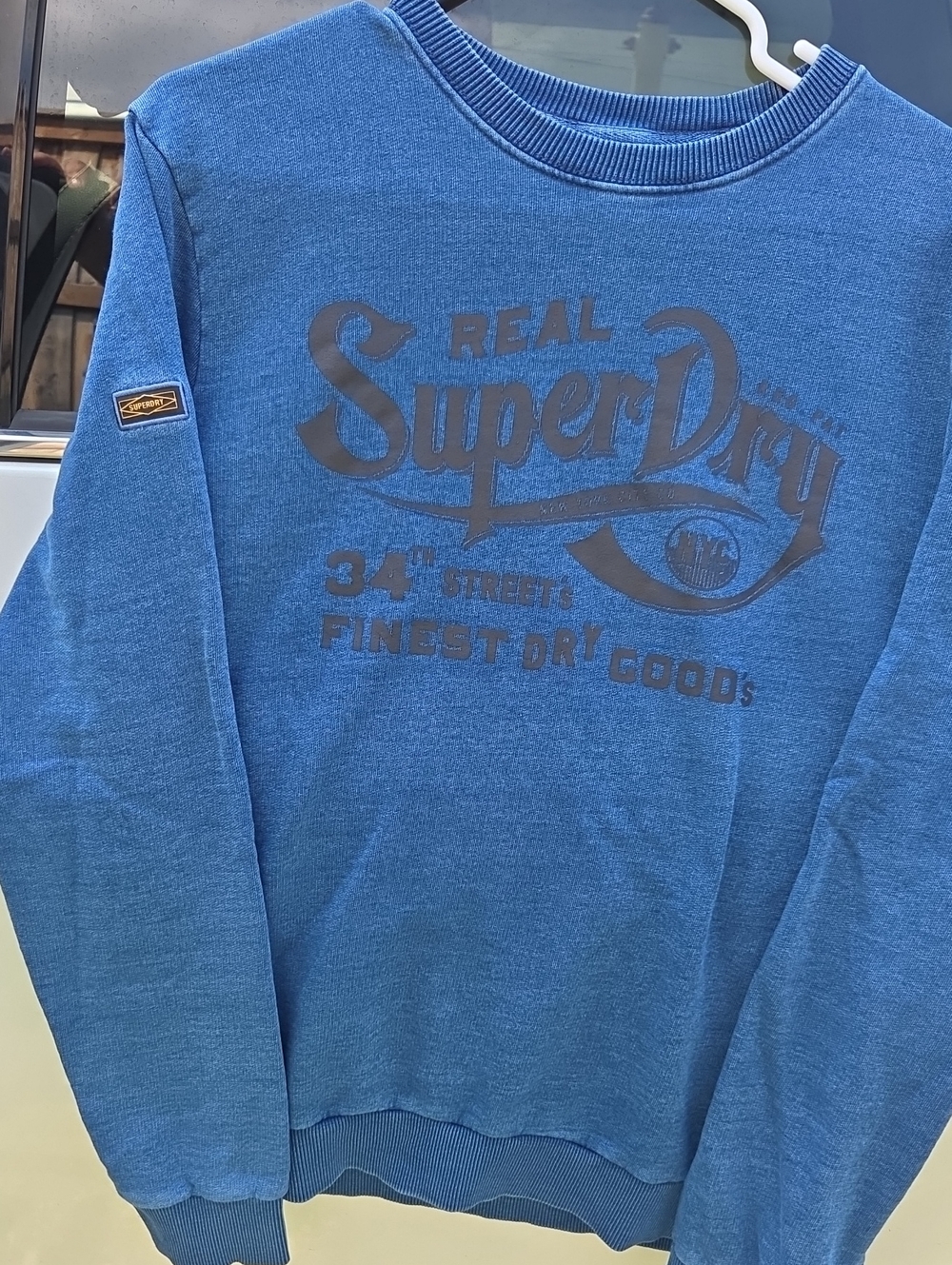 Superdry Men's Royal Blue Logo Crew Sweatshirt